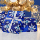 Search for royal blue christmas wrapping paper Snowflakes
