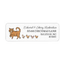Search for orange cat return address labels Pets