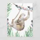Search for baby nursery postcards Sloth