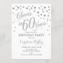 Search for white 60th birthday invitations Cheers to 60 years