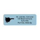 Search for green eyes return address labels Black cat