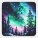 Search for northern lights stickers forest
