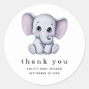 Search for elephant thank you baby shower stickers Modern
