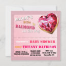 Search for diamond baby shower invitations Purple