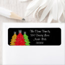 Search for red snowflake return address labels Glitter