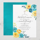 Search for teal blue first communion invitations Modern