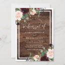 Search for floral rehearsal dinner invitations Wood