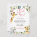 Search for safari animals thank you cards Pink