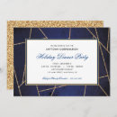 Search for navy christmas invitations Gold glitter