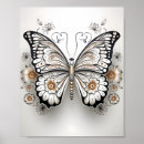 Search for white and black butterfly posters Flowers