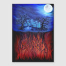 Search for ghosts halloween cards Full moon