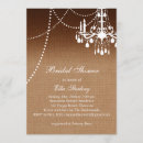 Search for chandelier bridal shower invitations Rustic
