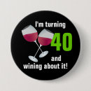 Search for funny 40th birthday badges Over the hill