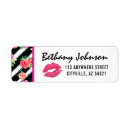 Search for lipstick return address labels Kiss