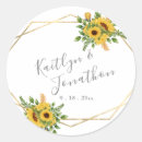 Search for gold sunflower stickers Watercolor