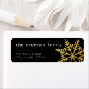 Search for black glitter return address labels Snowflake