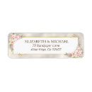 Search for gold floral return address labels Watercolor