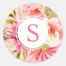 Search for floral wreath monogram stickers Simple