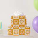 Search for peace sign wrapping paper 70s