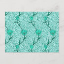 Search for turquoise pattern postcards Damask
