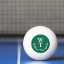 Search for green ping pong balls Monogrammed