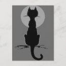 Search for vintage halloween cat postcards Full moon