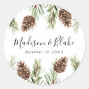 Search for pine cone wedding stickers Forest