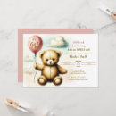 Search for pink teddy bear invitations Minimal