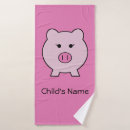 Search for cute pig bath towels Pink