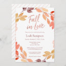 Search for fall leaves bridal shower invitations Gold