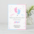Search for confetti gender reveal invitations Pink and blue