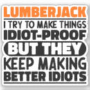 Search for woodworking stickers Lumberjack