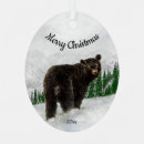 Search for black bear christmas tree decorations Watercolor