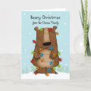 Search for black bear christmas cards Funny