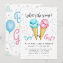 Search for ice cream gender reveal invitations Pastel