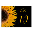 Search for sunflower numbers table cards Black