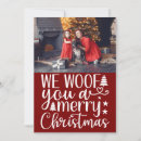 Search for woof christmas cards Red