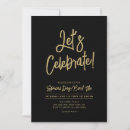 Search for black gold cocktail party invitations Chic