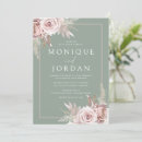 Search for dusty rose and sage wedding invitations Floral
