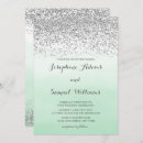 Search for mint green and silver invitations Watercolor