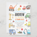 Search for stop the traffic birthday invitations Bulldozer