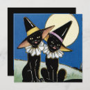Search for black cat halloween invitations Vintage