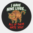 Search for angry animal stickers Funny cat