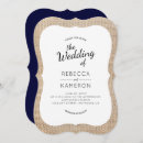 Search for burlap wedding invitations Vintage