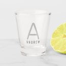 Search for monogram shot glasses Typography