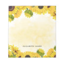 Search for watercolor sunflower notepads Botanical