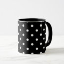 Search for white polka dot mugs Black and white