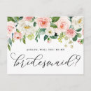 Search for floral bridesmaid cards Watercolor