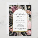 Search for dark birthday invitations Botanical