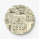 Search for antique newspaper paper plates Black and white